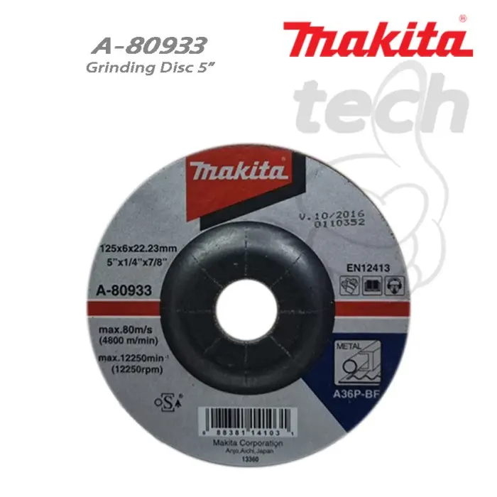 Mata Gerinda Batu Poles Besi Metal Grinding Wheel 5" Makita A-80933 0