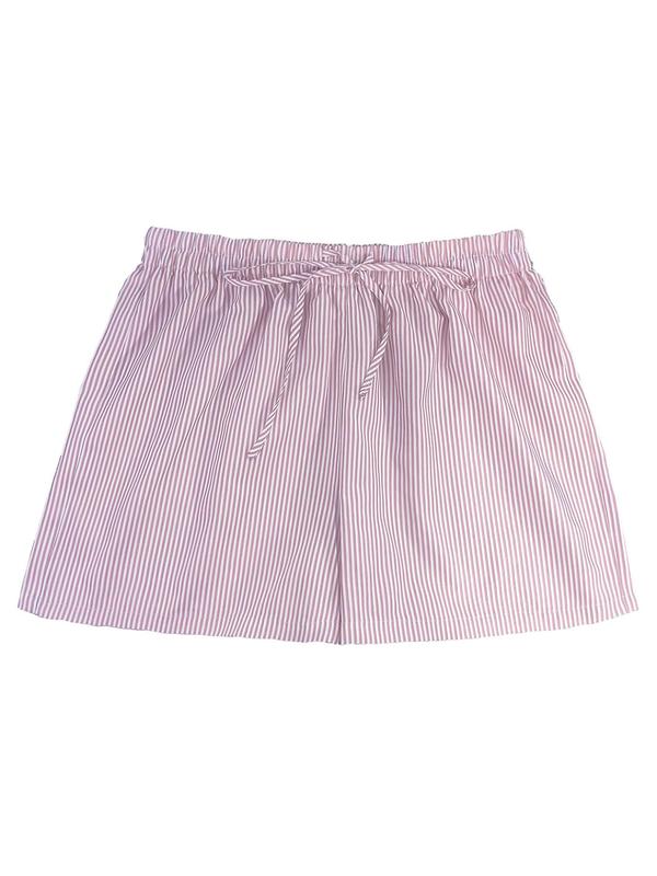 Women's Striped Print Drawstring Waist Wide Leg Shorts, Casual Tie Front Shorts for Beach Vacation Holiday, Ladies Bottoms for All Seasons, Shorts for Women 6
