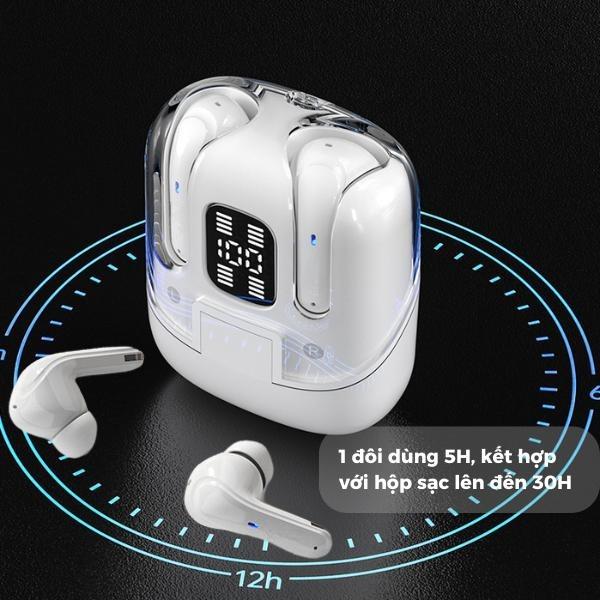 Tai nghe Bluetooth, Phiên bản DX16, Nút cảm ứng ENC, Khử tiếng ồn, Âm Nhạc mượt mà, Tai Nghe Không Dây, Thích hợp cho các cặp đôi, Hai cặp, Âm thanh Bluetooth, Khử tiếng ồn, Mới, Năm 2024 Earphone 4