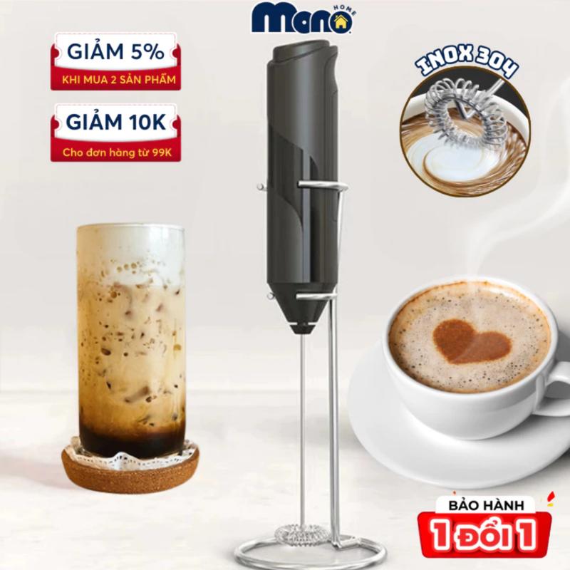 Máy đánh trứng mini inox 304 cao cấp, Máy tạo bọt cà phê cầm tay sử dụng pin-…