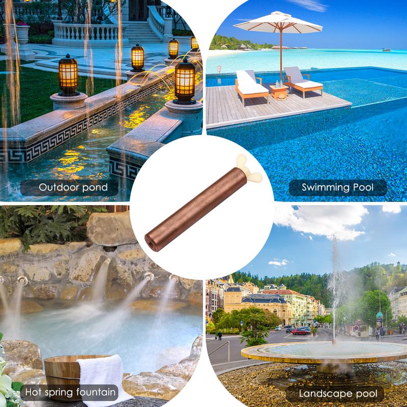 Copper Anode Rod Replacement for Solar Power Swimming Pool Purifier Solar Pool Ionizer Water Algae Inhibition Chlorine-Free Water Processor 7