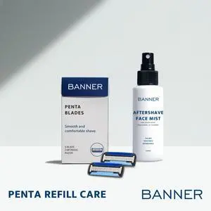 Banner Penta Refill Care (Isi Ulang Pisau Cukur Kumis Jenggot 5 Mata Silet & Aftershave) 1