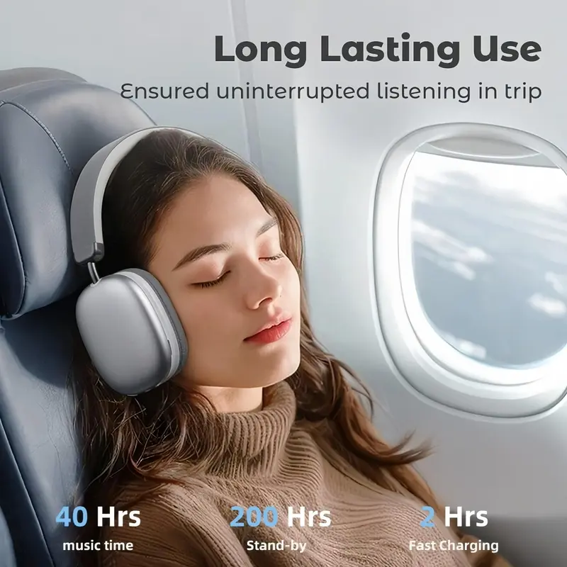 Wireless Headphones, Noise Cancelling Headphone, BT Headset with Built-in Mic, High Quality Headphones for Mobile Phone, PC & Laptop, Electronics, Audio, Electronic, Soft Earpads, Wireless Earbuds 6