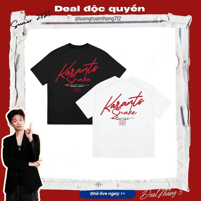 Độc quyền Lương Toàn Thắng - Áo Thun Snake túi hộp Form Boxy Local Brand Karants - KR185