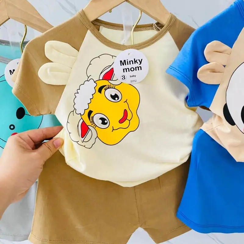 Bộ cộc tay thun lạnh cho bé trai và bé gái 8 -17kg 6