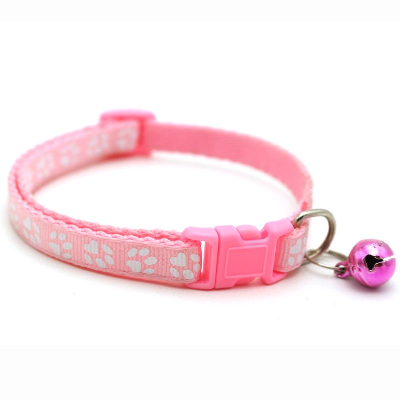 Product Introduction of 1R Pet Patch Collar Dog Cat Collar Single Footprints Paw Print Bell 24