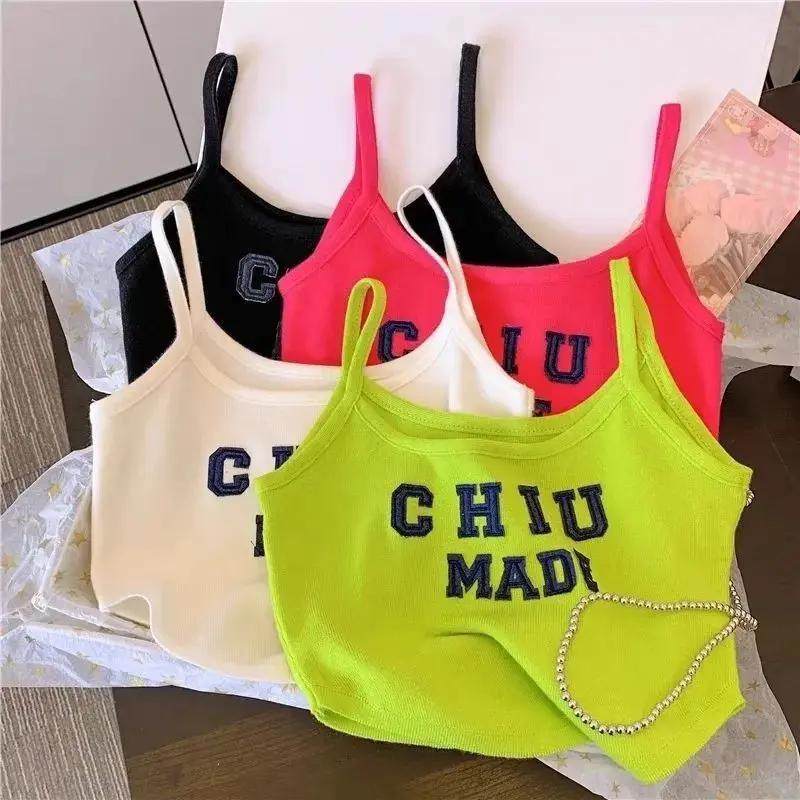Áo Ba Lỗ Hai Dây Cho Bé Gái, Hàng Mới Về Mùa Hè 2025, Áo Mặc Bên Ngoài Không Tay Ngắn, In Chữ Cho Bé Hợp Xu hướng