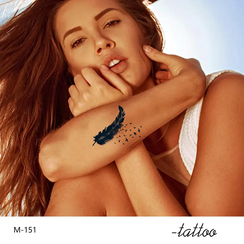 ZOAR-BY22 Stiker Tato Temporary Semi Permanen【gaya INS】 Tahan lama Tattoo menempel dekorasi seni untuk pria dan wanita 2