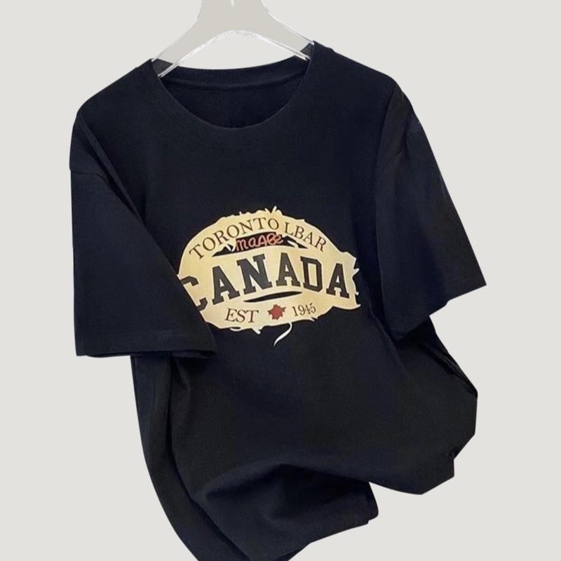 Áo thun COTTON khô in chữ Canada Top Menswear 2