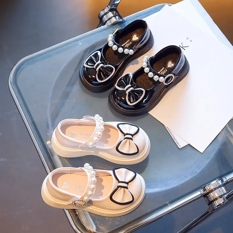 Giày Búp Bê Nơ Viền H190 Siêu Mềm Êm Chân Quai Ngọc Đính Nơ Xinh Xắn Size 23-35
