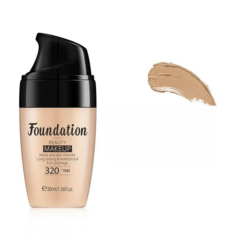 Moist Long-lasting Foundation, Skin-friendly Moisturizing Concealer, Waterproof Full Coverage Natural Makeup Product for Women & Girls 5