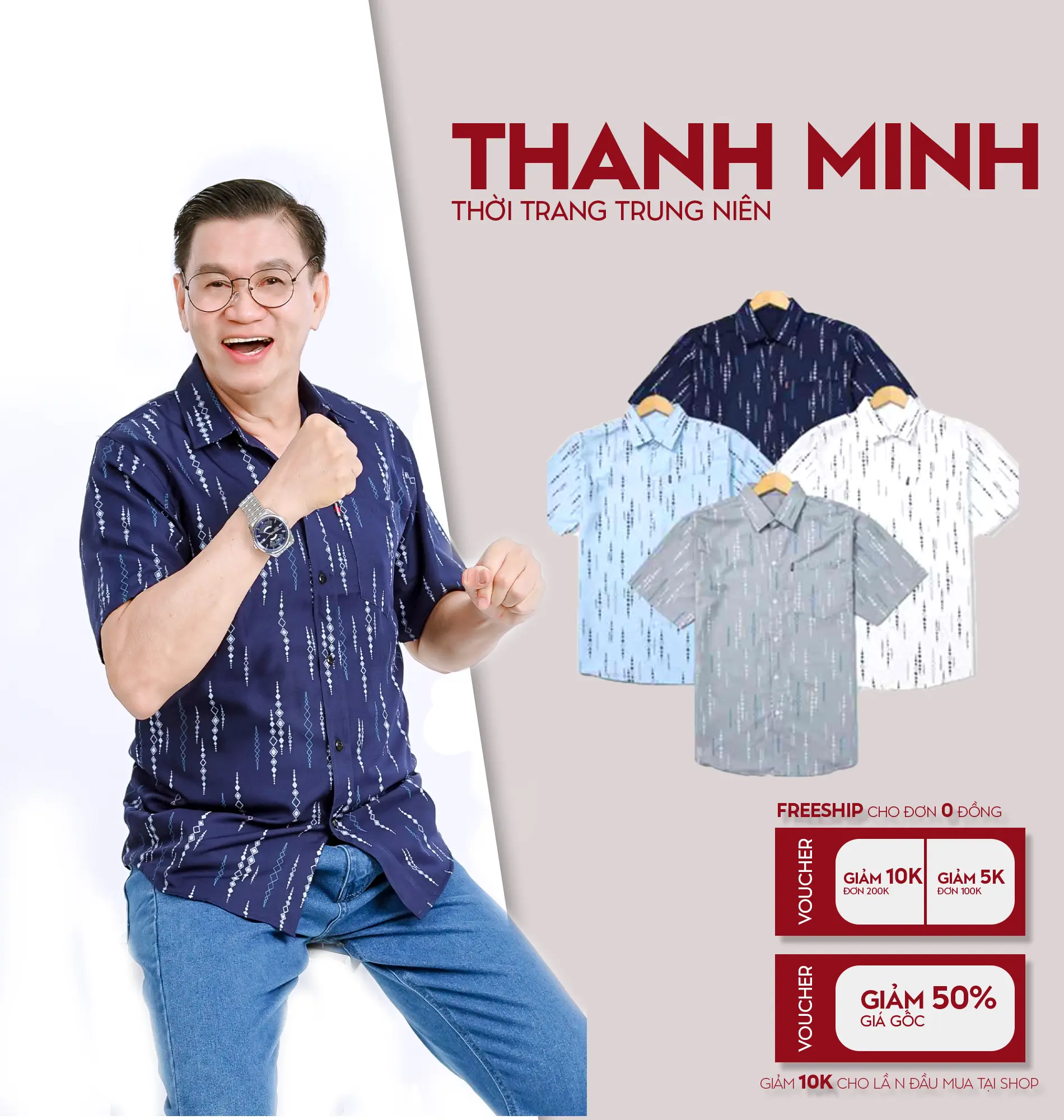 Áo Sơ Mi trung niên Ngắn tay vải lụa cao cấp Tomen họa tiết sọc mưa đơn giản phù hợp. Menswear
