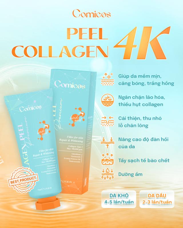COMBO CHĂM SÓC DA TOÀN DIỆN – PEEL COLLAGEN 4K (75ML) & SERUM B5 HA (20ML) & CAO NÁM HỒNG SÂM (20G). Hỗ Trợ Mờ Sạm, Nám. 2