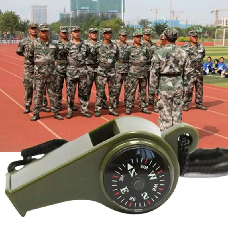Còi Thổi Đa Năng Có Dây Đeo Cổ Tích Hợp La Bàn