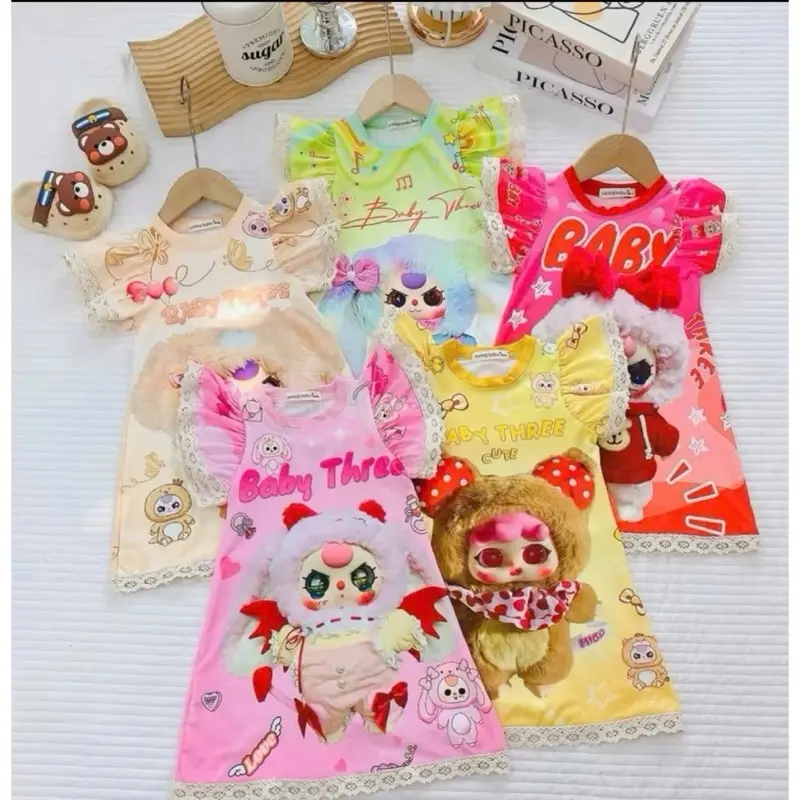 VÁY BABYTHREE PHỐI REN XINH XẮN CHO BÉ GÁI 0
