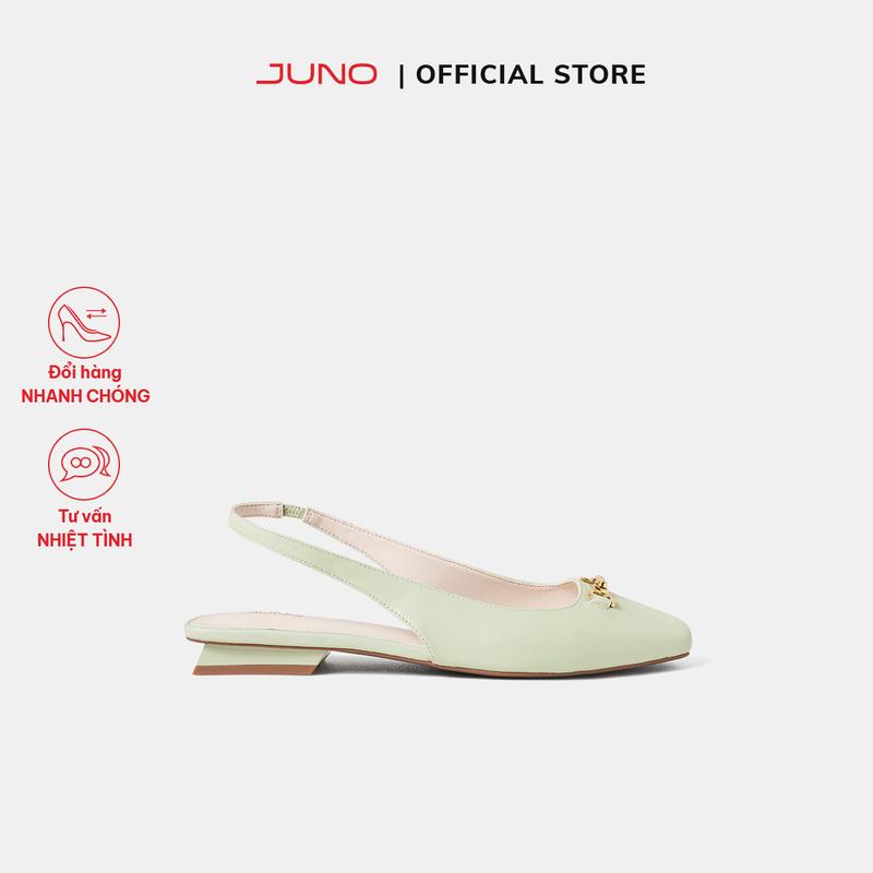 JUNO Giày Búp Bê Slingback Khoá Trang Trí Juno - BB03121