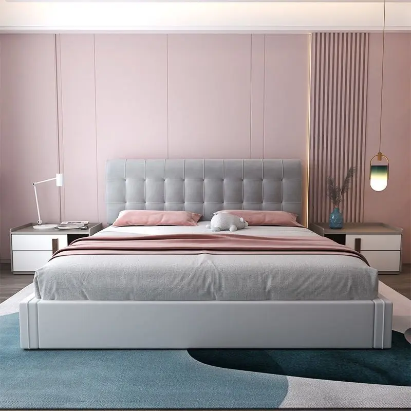 Đệm Đầu Giường, Đầu Giường Túi Mềm, Bọc Đầu Giường Tatami, Phong Cách Hiện Đại Và Đơn Giản, Đệm Lưng Người Đôi Ins, Có Thể Tháo Rời Và Giặt Được 2