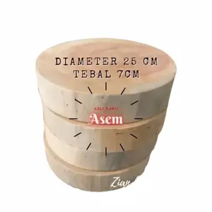 Talenan kayu asem diameter bulat 25cm Kitchenware