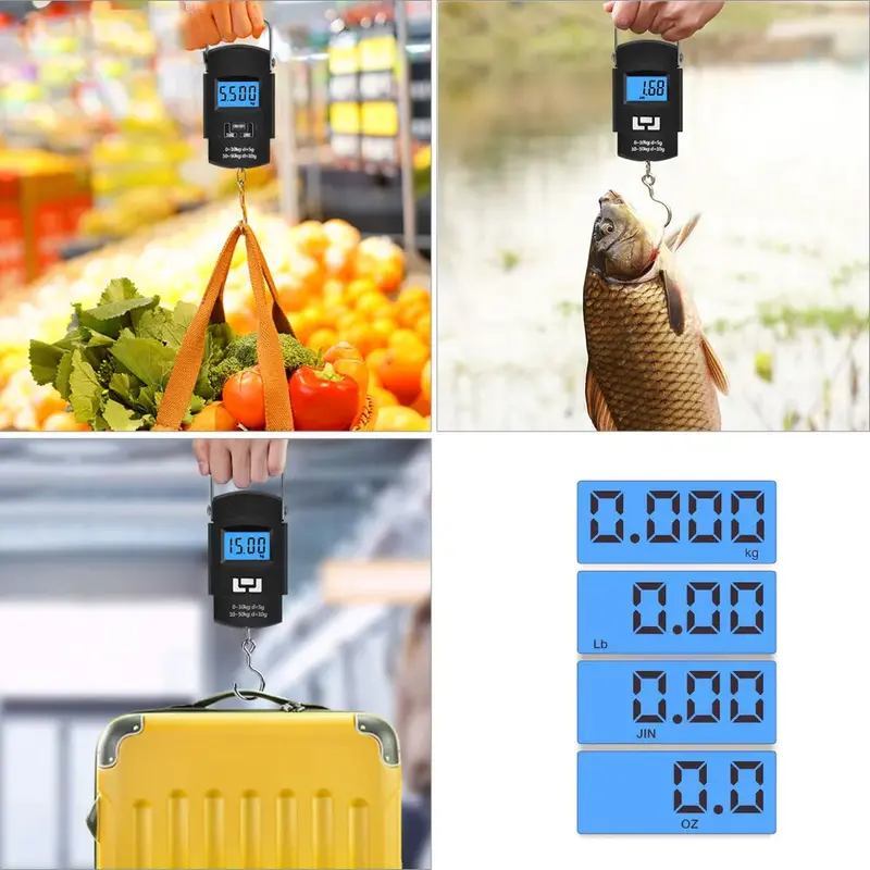 WeiHeng Timbangan Koper Tas Gantung Digital Scale 50kg 0.01kg - WH-A08 - Black 4