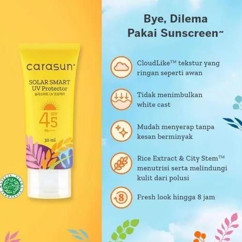 CARASUN SOLAR SMART UV PROTECTION SPF 45 PA +++ 70 ML Sunblock Facial 1