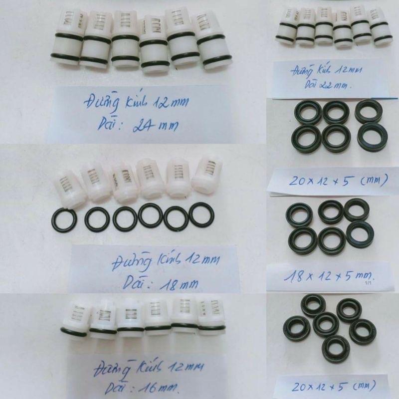 BỘ PHỚT-VAN MỘT CHIỀU MÁY RỬA XE MINI CAO ÁP DÙNG PHỚT 12-20.  (combo 6 cái) loại tốt