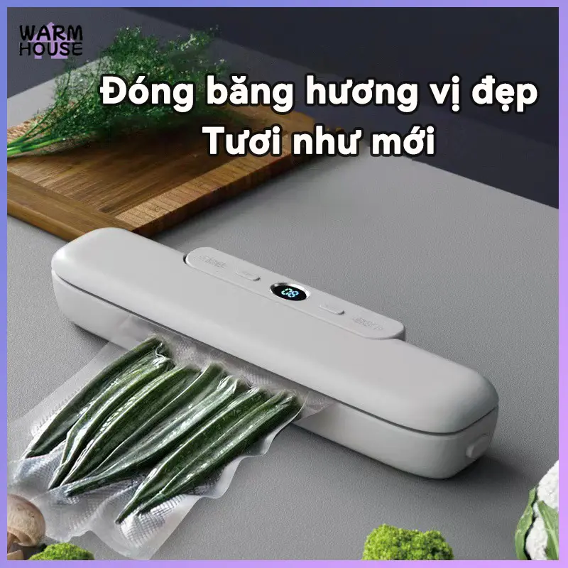Máy Hút Chân Không Thực Phẩm Không Kén Túi Cao Cấp, Máy Hàn Miệng Túi Gia Đình Mini Cầm Tay Lực Hút Mạnh，Máy Hút Chân Không Thực Phẩm Gia Đình Đóng Gói Hàn Miệng