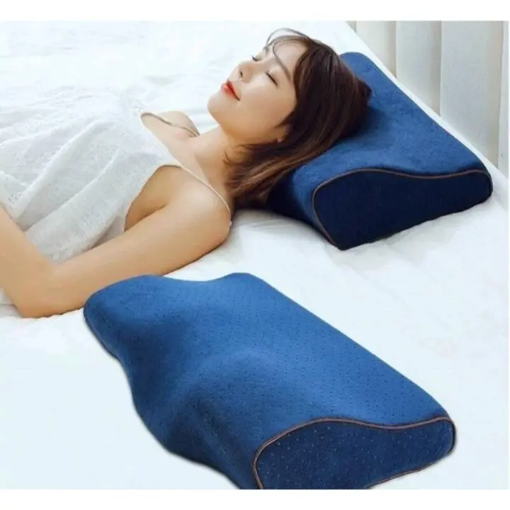 Gối Ngủ Cao Su Non Nhật Bản Memory Pillow - Điều trị mất ngủ điều chỉnh đốt sống cổ đau mỏi vai gáy ngủ ngáy