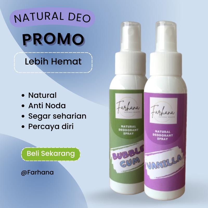 Deodorant tawas spray by Farhana Paket 5 Pcs penghilang bau badan efektif dan cepat non alkohol aman tanpa iritasi 4