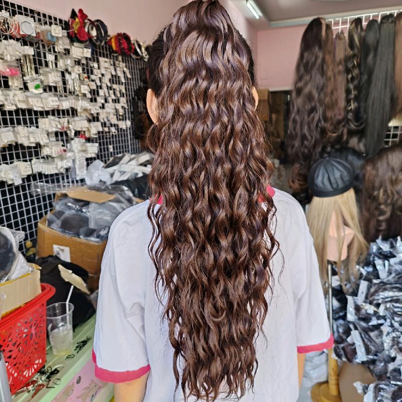Tóc giả ngoặm đui ngựa xù đũa 65cm mẫu mới Hot trend nagi 8