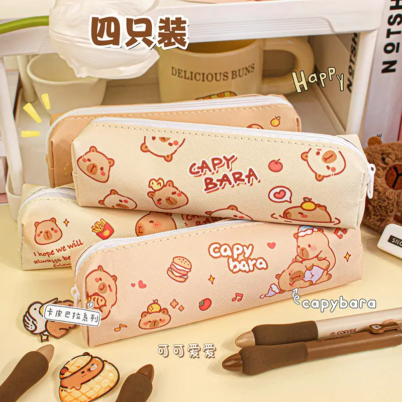 New Cute Cartoon Panda Rabbit Waterproof Rubber Pencil Box Case