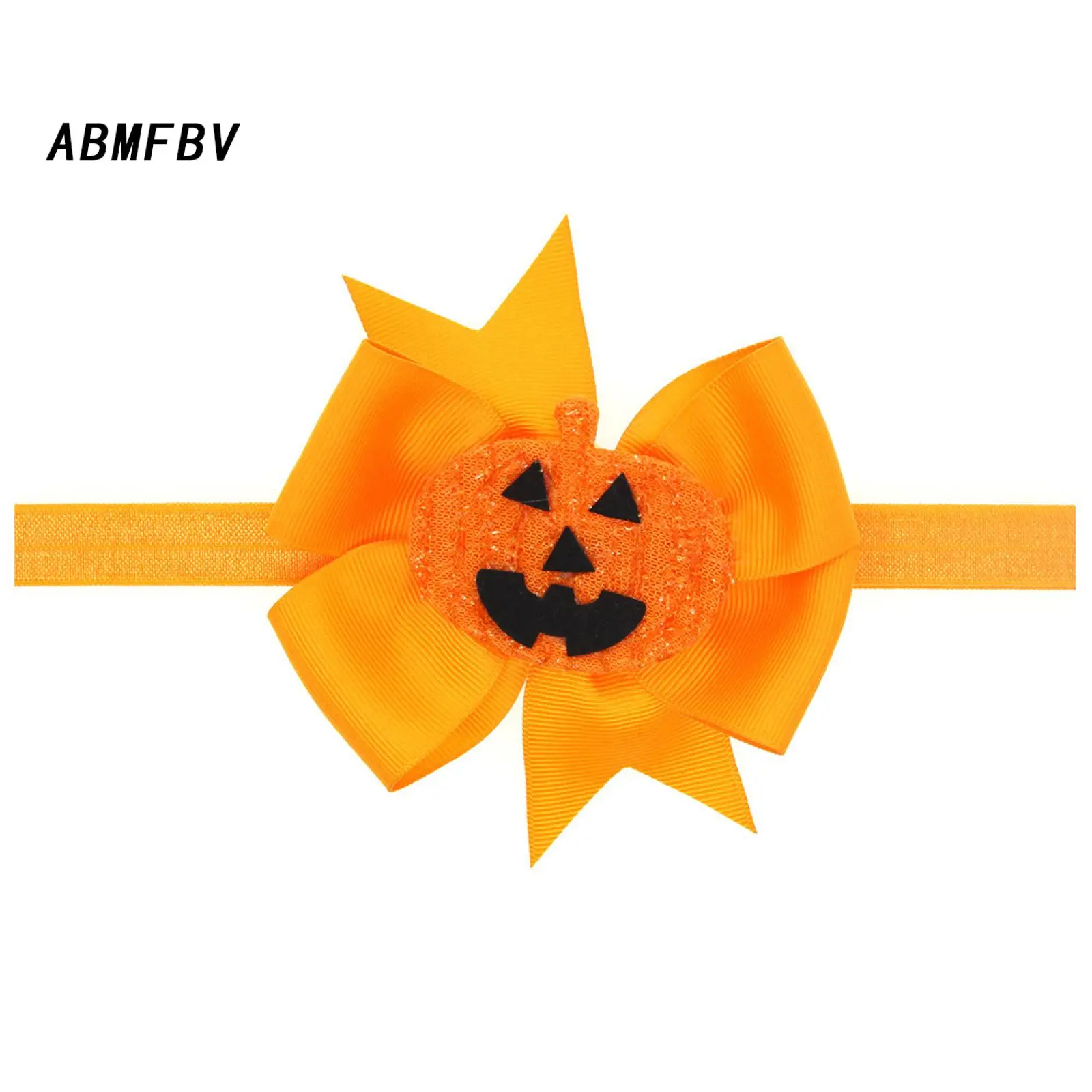 Halloween Pumpkin Headbands Bow Hair Bands Accessories for Baby Girls