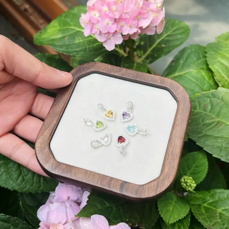 Dây Chuyền Vòng Cổ Nữ Trái Tim Tình Duyên Mini Heart Đính Đá Chuẩn Tự Nhiên Bạc Chuẩn S925 TIỂU ANH GEMS 31 4