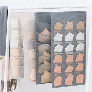 1 pieza Organizador de armario colgante doble cara, bolsa colgante con múltiples compartimentos, 30 bolsillos de malla, con malla y tela oxford, percha de metal giratoria, tela lavable duradera, ahorrador de espacio. Una organización eficiente del armario