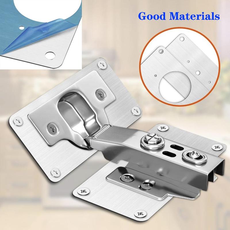Product Introduction of Cabinet Door Hinge Repair Plate, Kitchen Cabinet Door Lock, Cabinet Door Hinge Repair Bracket with Screws, Door Hardware Accessories 3