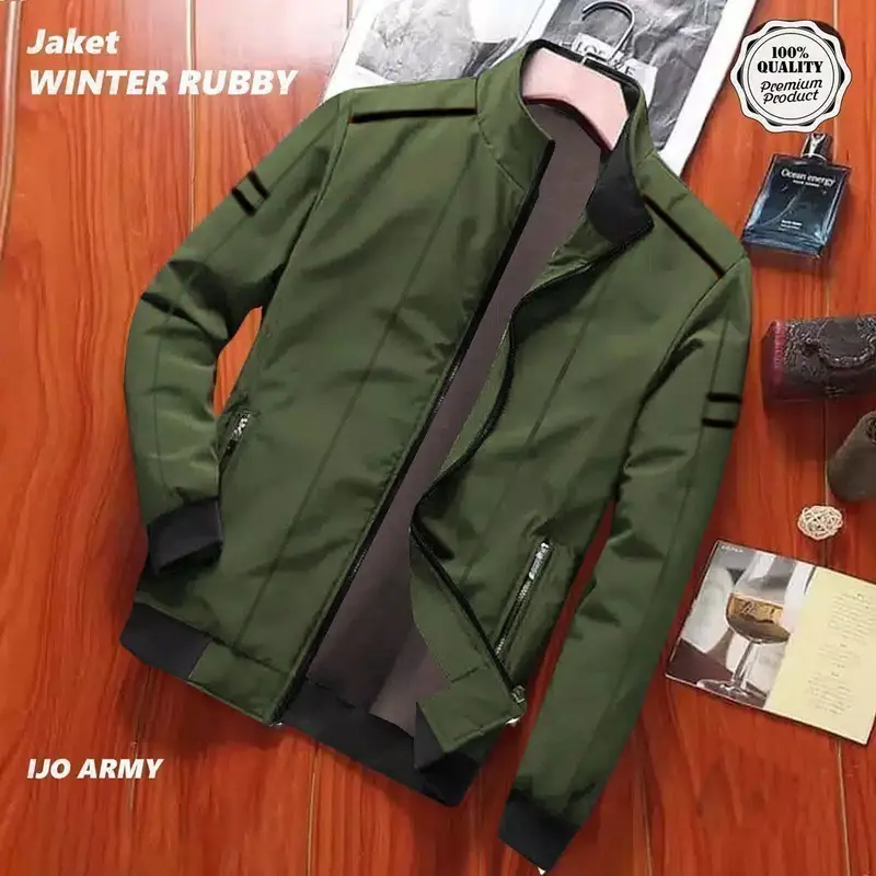 JAKET COWOK BOMBER BOLAK BALIK /JAKET PRIA TASLAN 2 IN 1 HARINGTON Casual Panjang 1