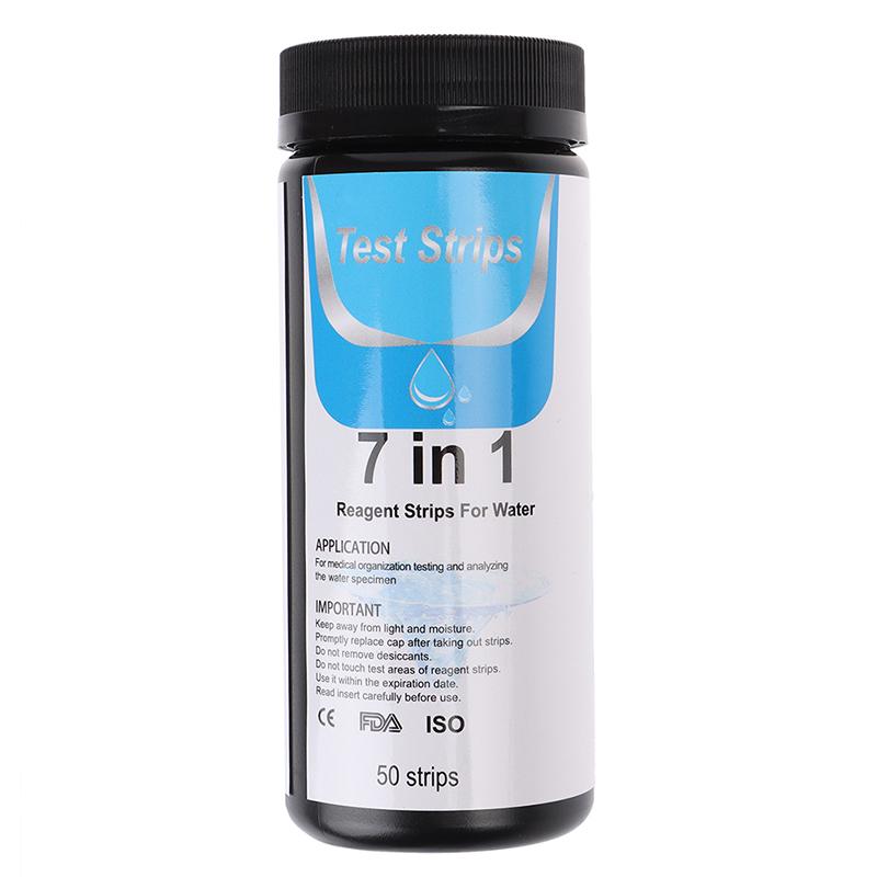 Product Introduction of 50pcs 7 in1 Aquarium Fish Tank Water Tropical PH Test Strips Kit Nitrite Nitrate 30