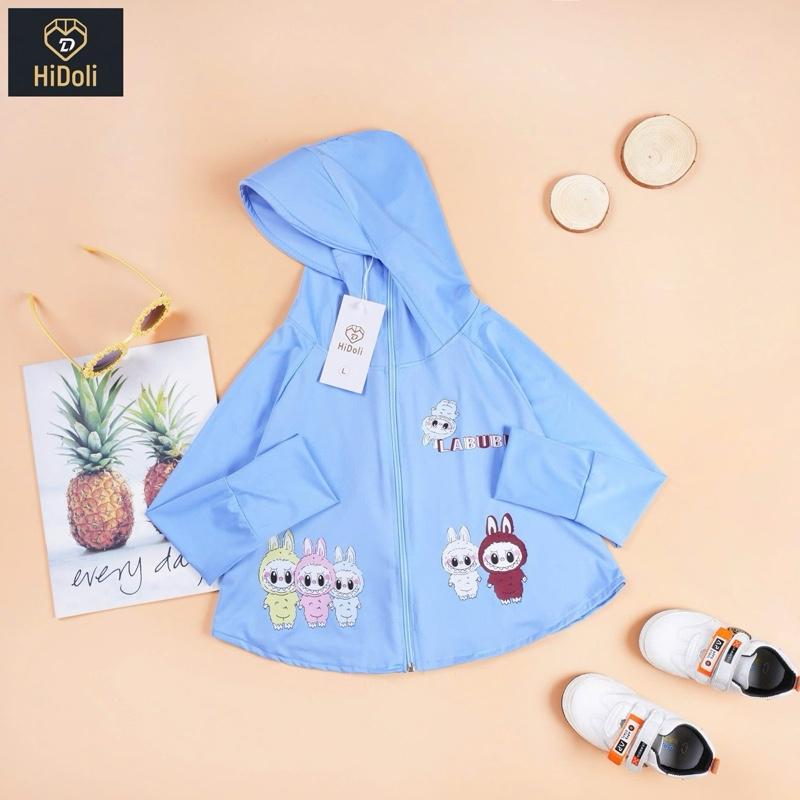 Áo chống nắng in Labubu thiết kế cánh dơi chất liệu thun lạnh mềm mát, nhẹ dịu cho da bé 1