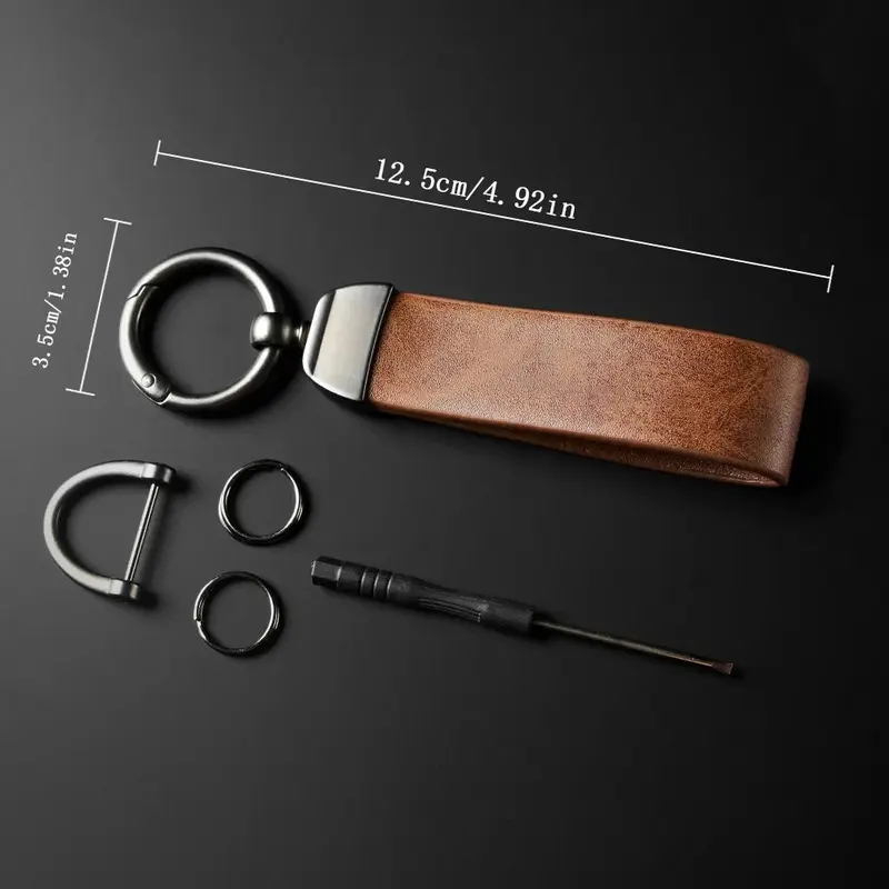 Car Keychain, PU Leather Car Keychain, Simple Design Car Interior Decoration Accessories for VW GTI Badge Golf 3 4 5 6 7 8 MK3 MK4 MK5 MK7 MK8 Rline GTE 1