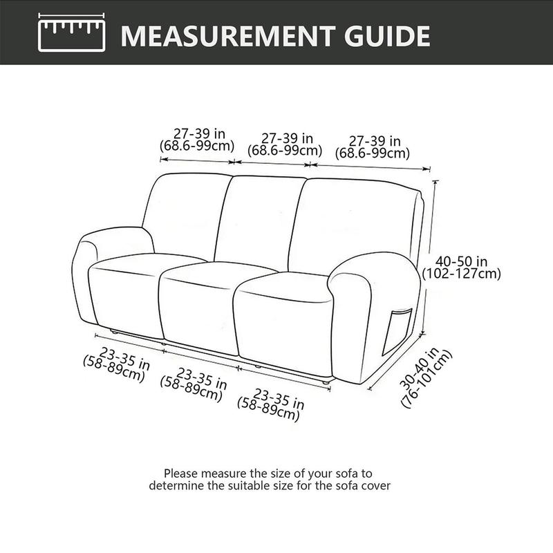 Product Introduction of Solid Color Sofa Cover, 1 Count Elastic Sofa Slipcover, Christmas Decor Dustproof Sofa Protector for Home Living Room, Sofa Protector for Home Living Room, Christmas Gifts, Christmas Decorations 1