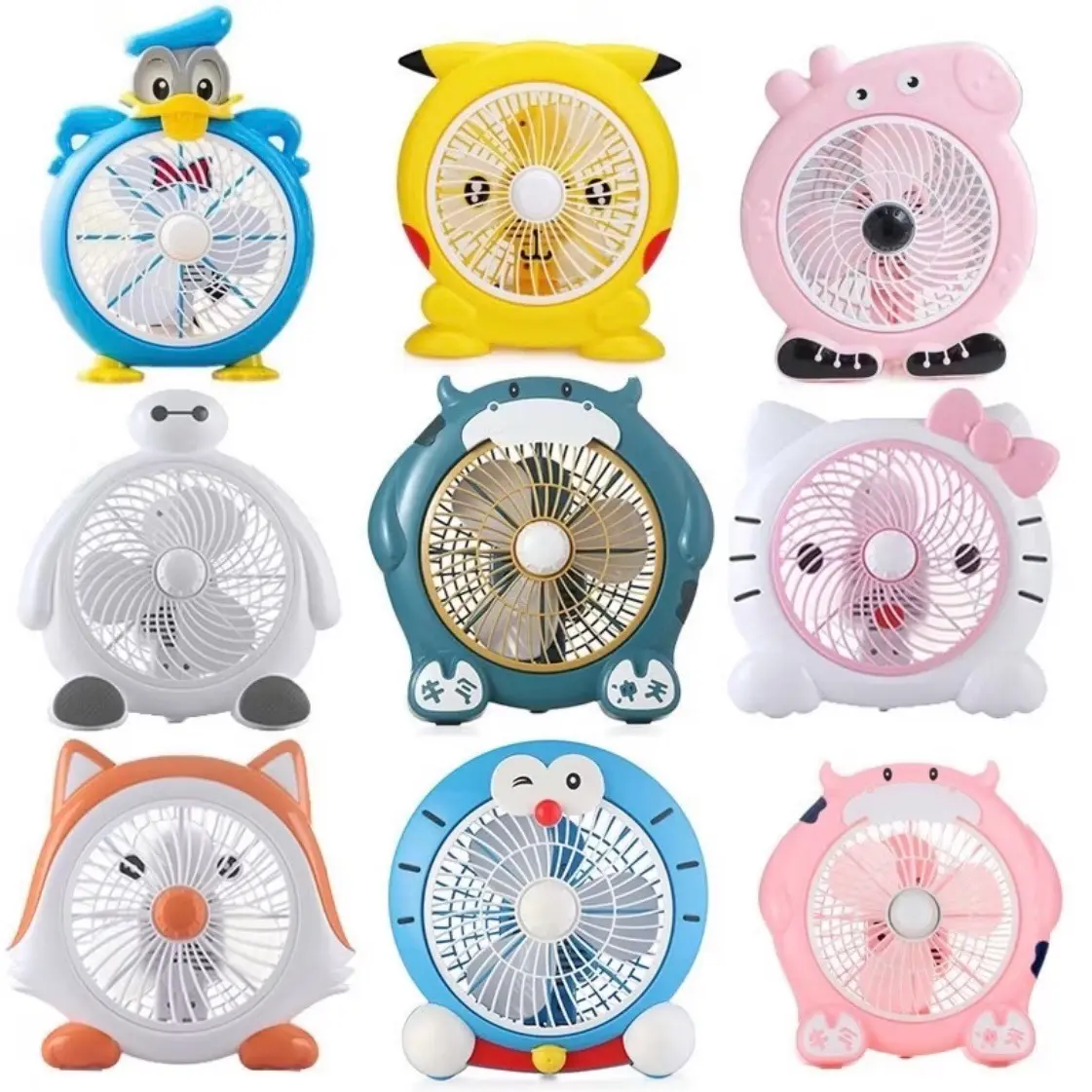 Quạt cắn điện mini thú hình các con vật ngộ nghĩnh tiết kiệm điện, siêu mát, mẫu đẹp, độ bền cao,, QuạT