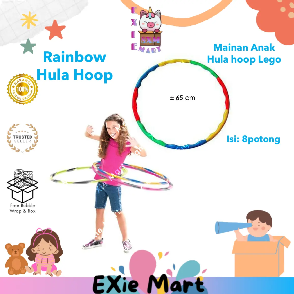 HULAHOOP - HULA HOOP ANAK - MAINAN ANAK HULA HOOP - HULA HOOP PLASTIK outdoor