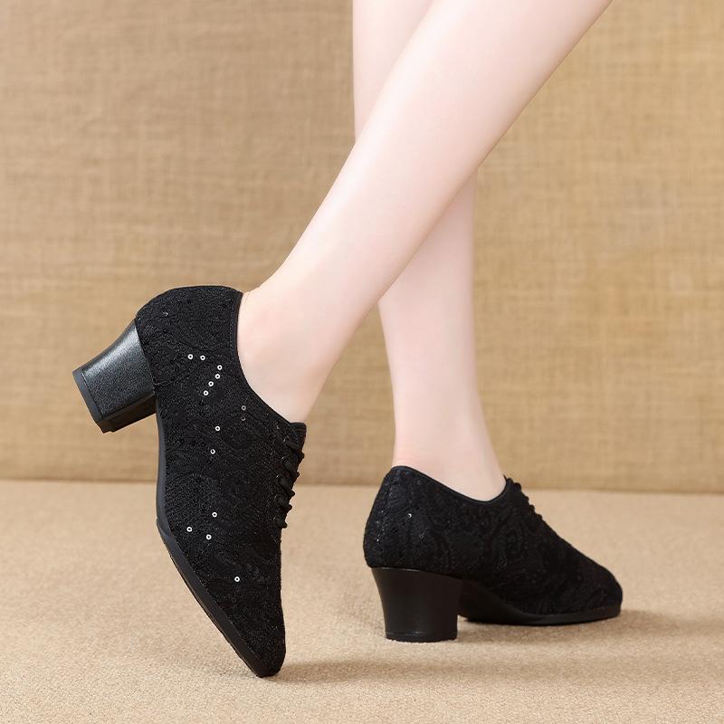 Stylish Latin Dance Shoes for Adults with Breathable Mesh - Perfect for Dance Instructors and Square Dance 2
