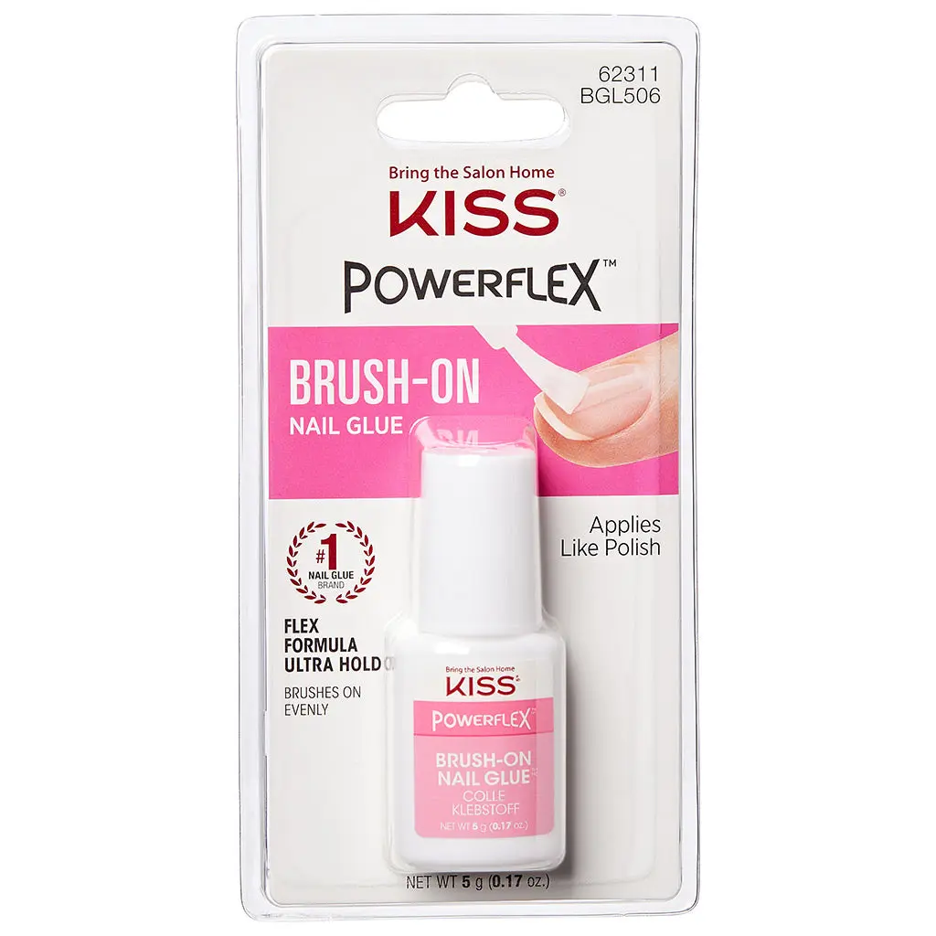 Kiss False Nails Powerflex Nail Glue Brush-on (5g) Nail Art Nail Care