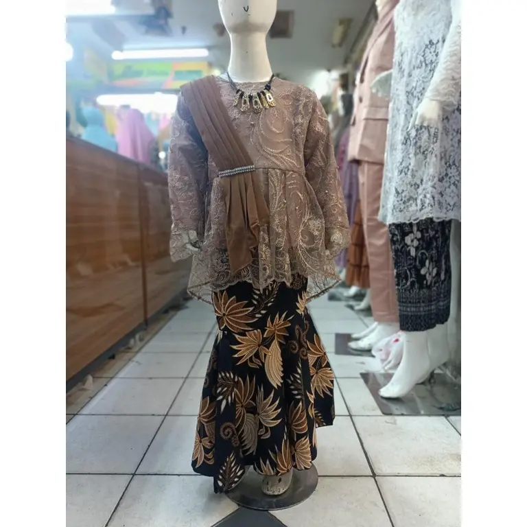 SET AURORA SELENDANG ANAK / KEBAYA MODERN ANAK / KEBAYA BRUKAT / BAJU TUNIK ANAK / FM