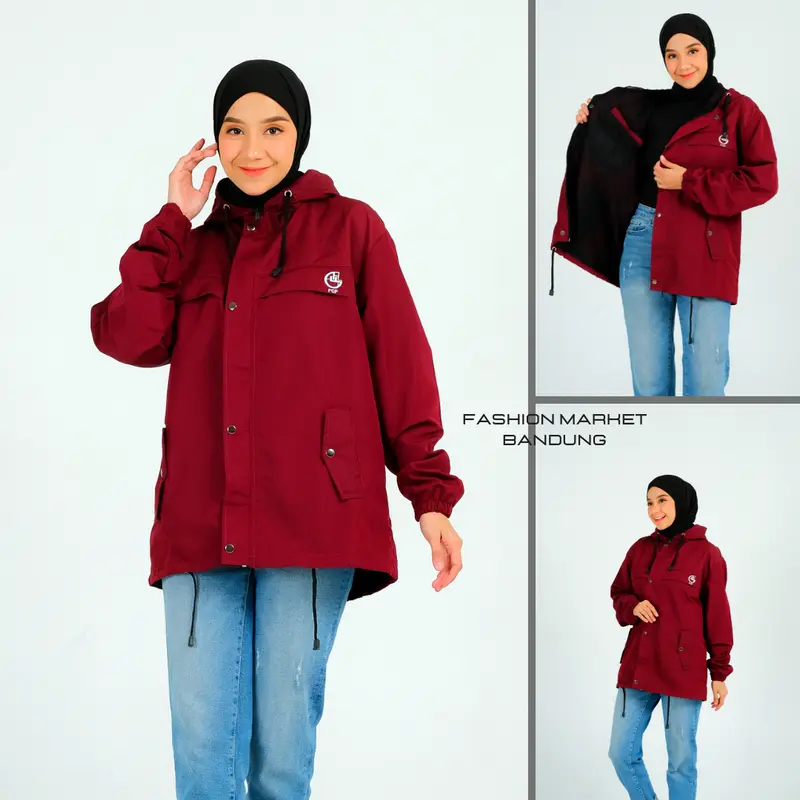 Jaket Parasut Wanita Waterproof Model Sinai Size M L XL XXL Original FCF / Jaket Wanita Outdoor 0