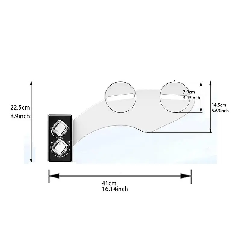 Dual Nozzles Bidet Toilet Attachment, Adjustable Pressure Non-electric Bidet Toilet Attachment, Bathroom Fixtures for Home Use 1