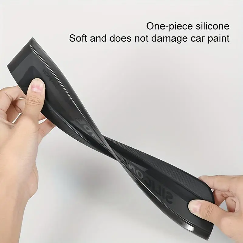 Silicone Car Water Blade Squeegee, Flexible & Non-scratch Drying Tool, Ergonomic Grip Window Cleaner for Streak-free Car Care and Winter Use, Windshield Wiper 4