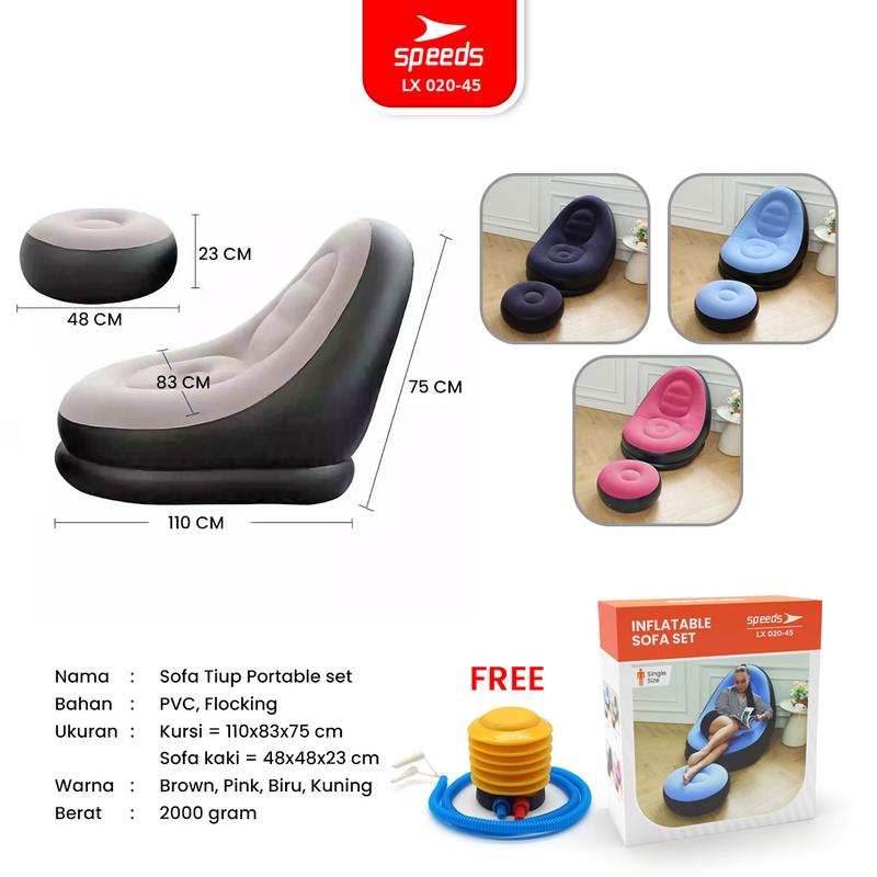 SPEEDS Sofa Angin Beanbag Squishy Jumbo Inflatable Sofa Aestetik ...