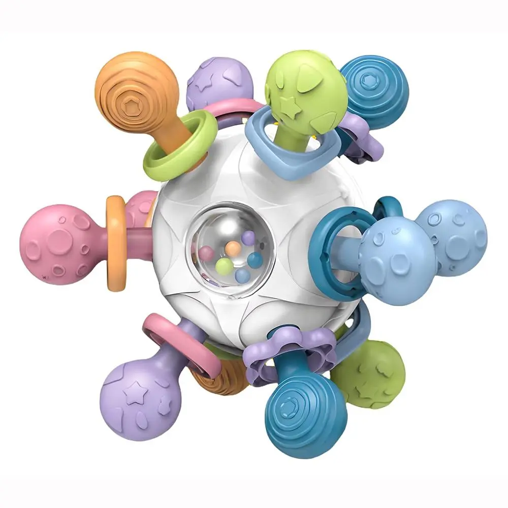 Baby Teething Teether Toy, 1 Box Colorful Baby Teething Ball Toy, Rattle Infant Toys for 0-3-6-12 Months Baby
