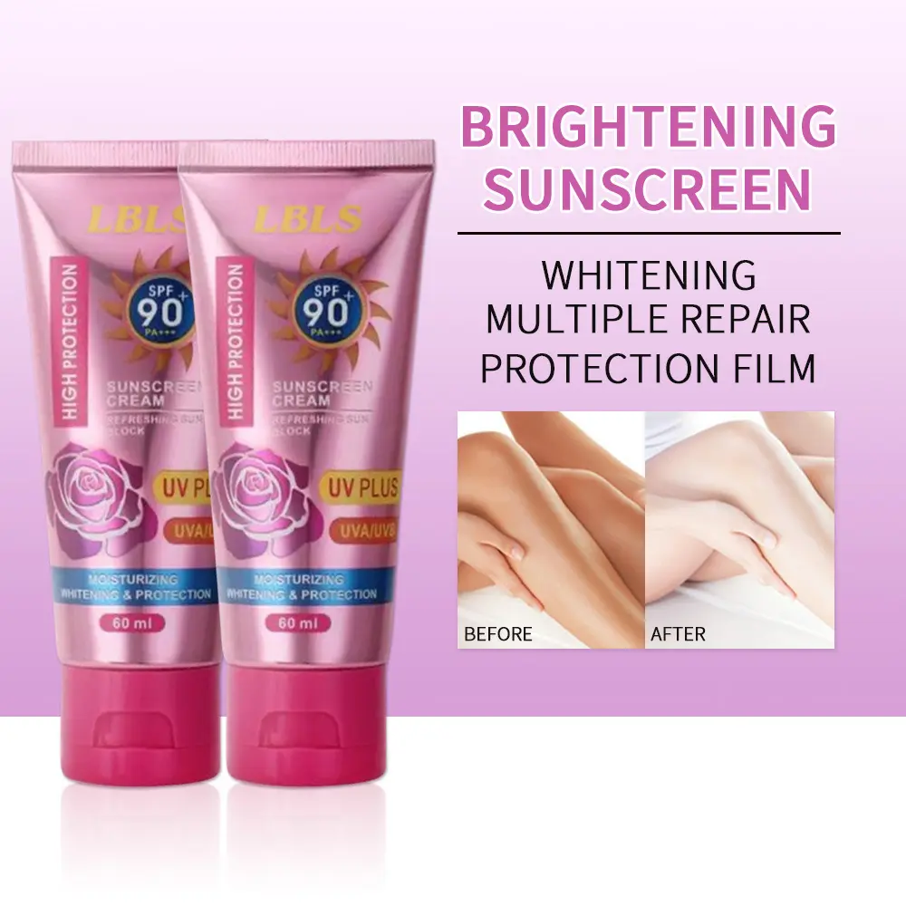 LBLS Facial & Body Sunscreen SPF90+ UV Isolation Cream Waterproof And Sweatproof Protection Brightening Moisturizing Sunblock Anti Sun Cream Y-Q